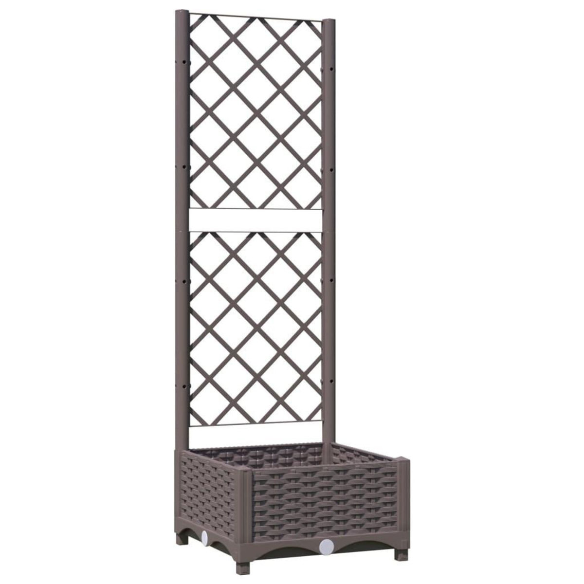VIDAXL Jardiniere avec treillis Marron 40x40x121,5 cm PP
