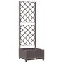 Voir la diapositive 2 : VIDAXL Jardiniere avec treillis Marron 40x40x121,5 cm PP
