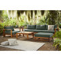 Voir la diapositive 2 : SWEEEK Salon de jardin en bois d'acacia 5 places - Mendoza - Canapé, fauteuils et table basse en acacia, 6 éléments modulables, design