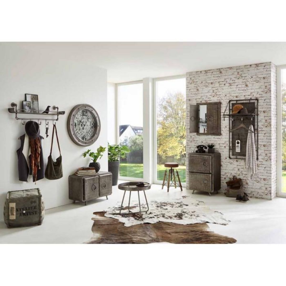 Paris Prix Patère Murale  Vaded  120cm Anthracite