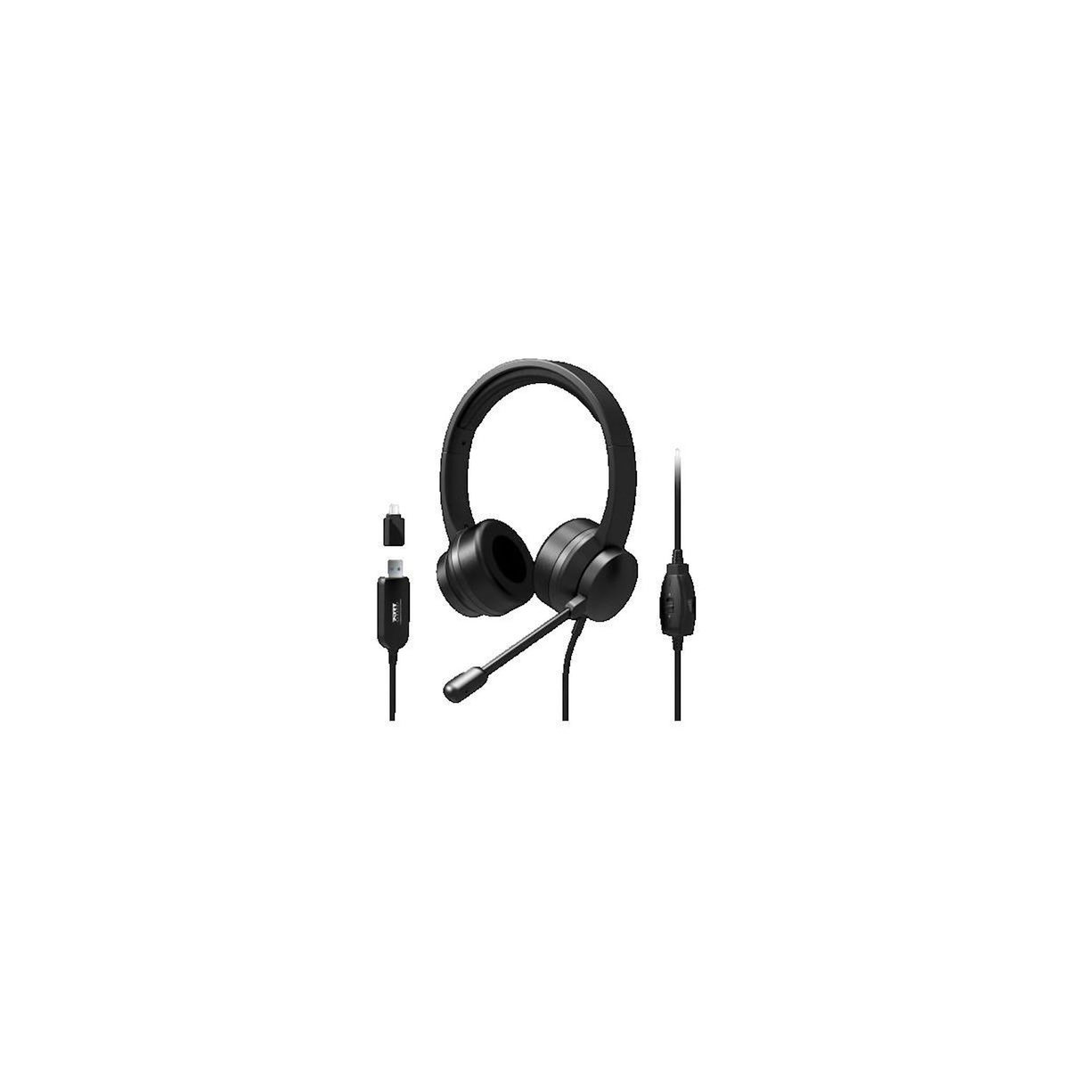 PORT DESIGNS Casque Port-Designs USB avec microphone à réduction de bruit
