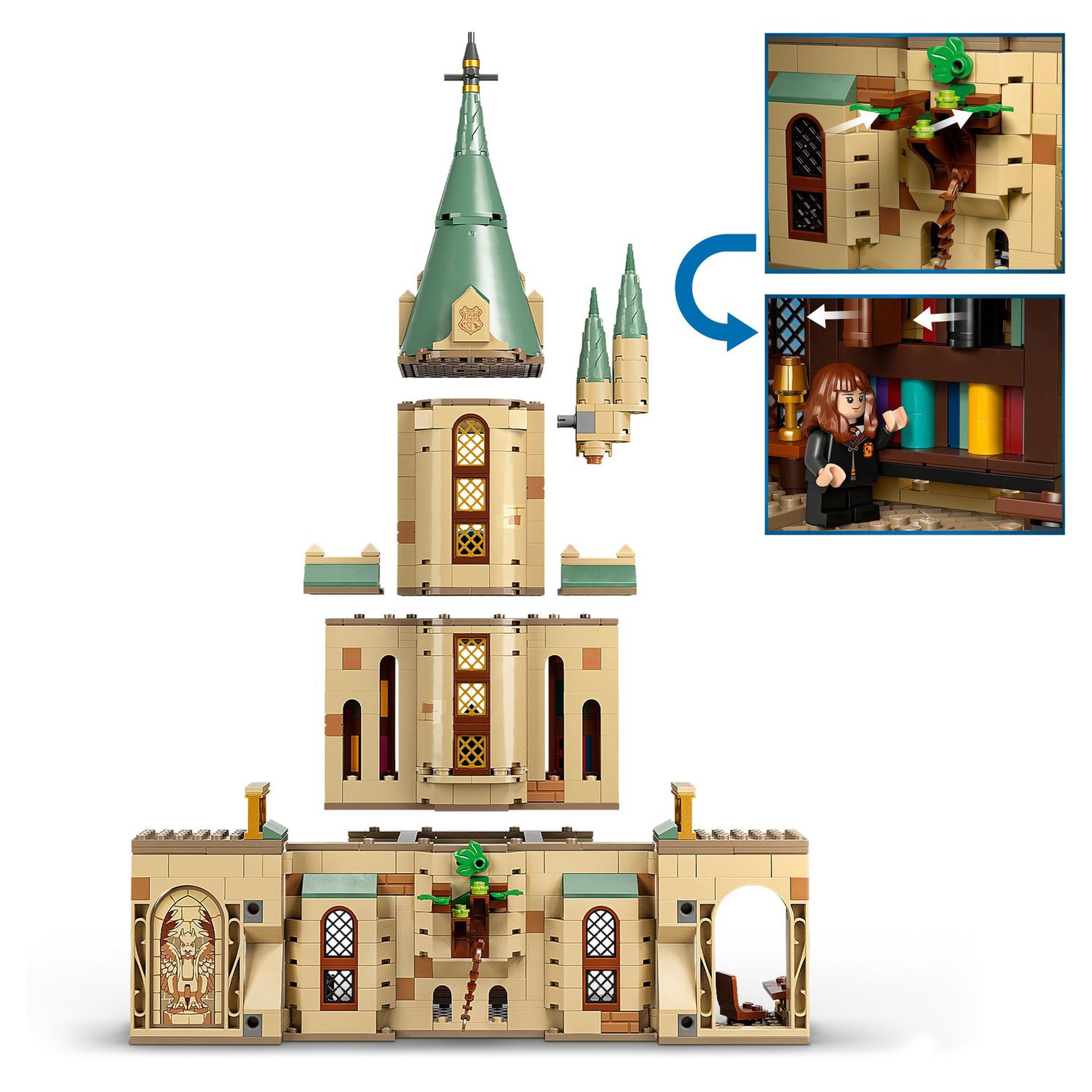 Voir la diapositive 6 : LEGO Harry Potter 76402 Poudlard : Le bureau de Dumbledore, Château avec Choixpeau, Épée