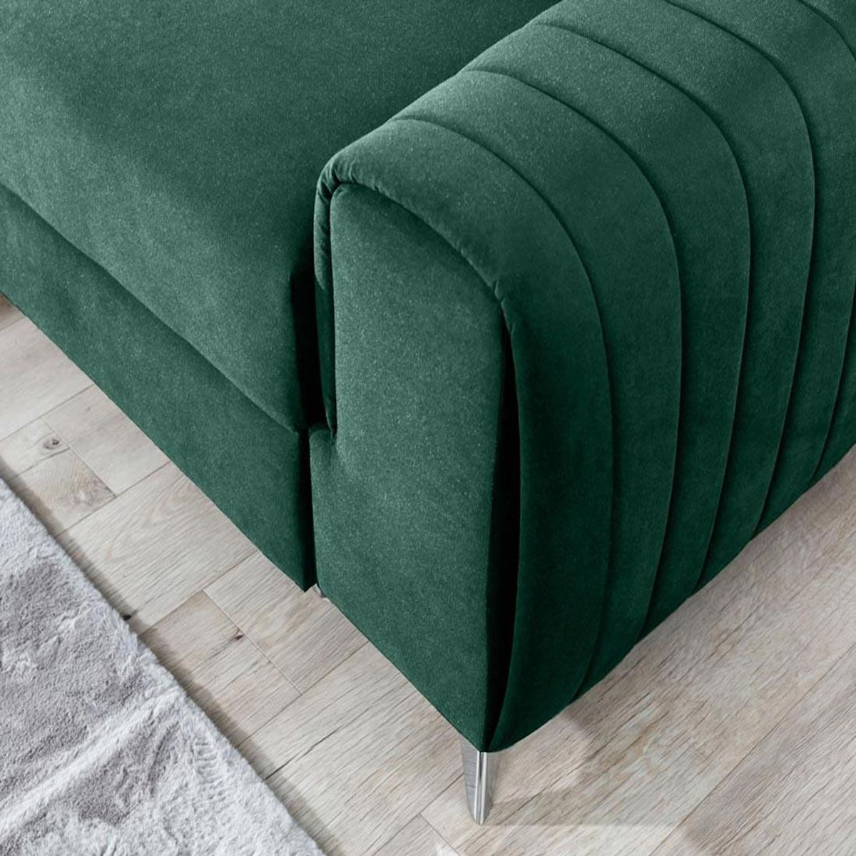 BEST MOBILIER Talisay - canapé d'angle gauche - 5 places - convertible avec coffre - en velours