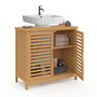 Voir la diapositive 4 : ID MARKET Meuble sous lavabo salle de bain bambou BEA