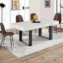 Voir la diapositive 2 : ID MARKET Table à manger rectangle PHOENIX 6 personnes bois gris 160 cm