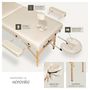 Voir la diapositive 3 : tectake Table de massage portable pliante 2 zones largeur 59 cm et rembourrage 7,5 cm beige
