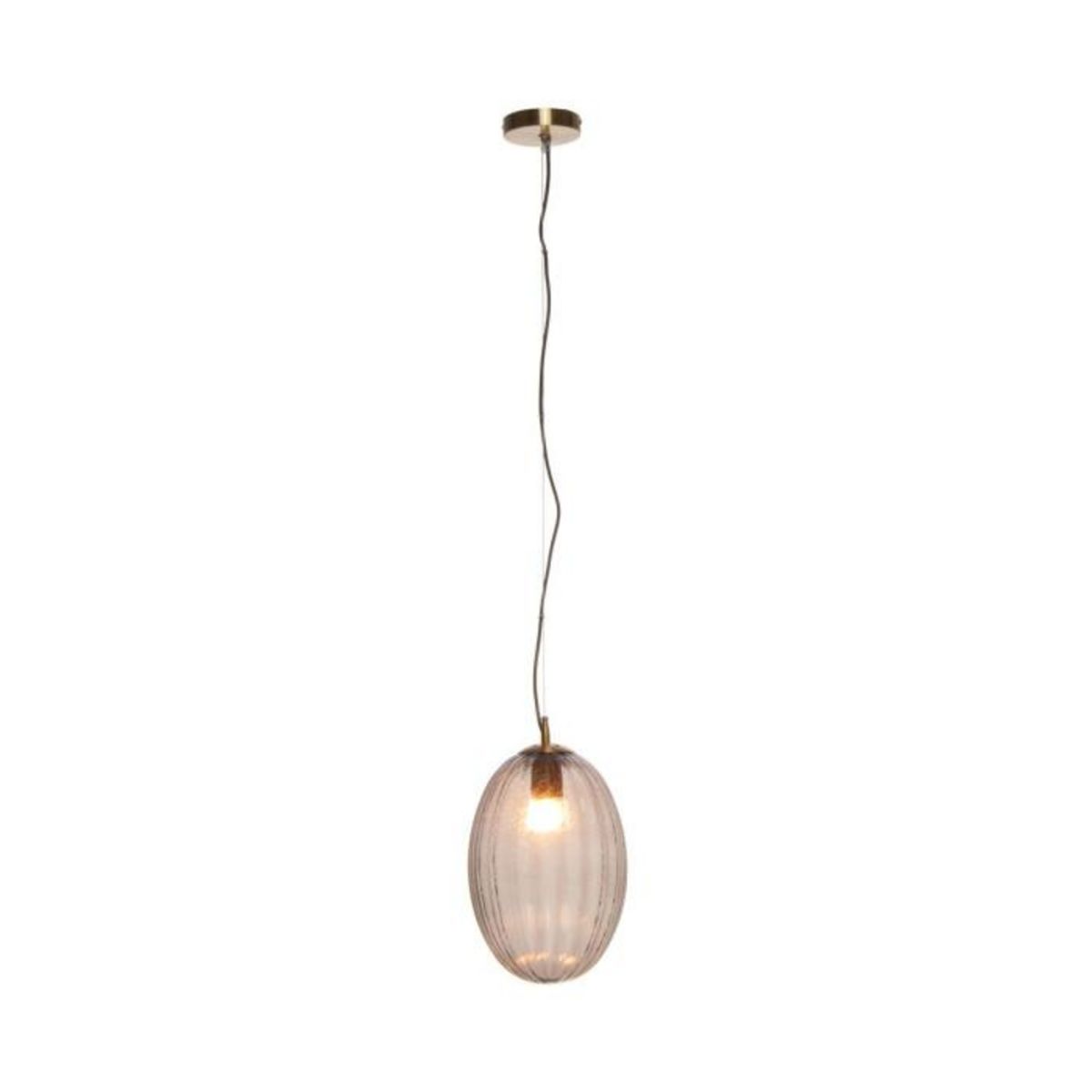 Paris Prix Lampe Suspension en Verre  Virgina  36cm Gris