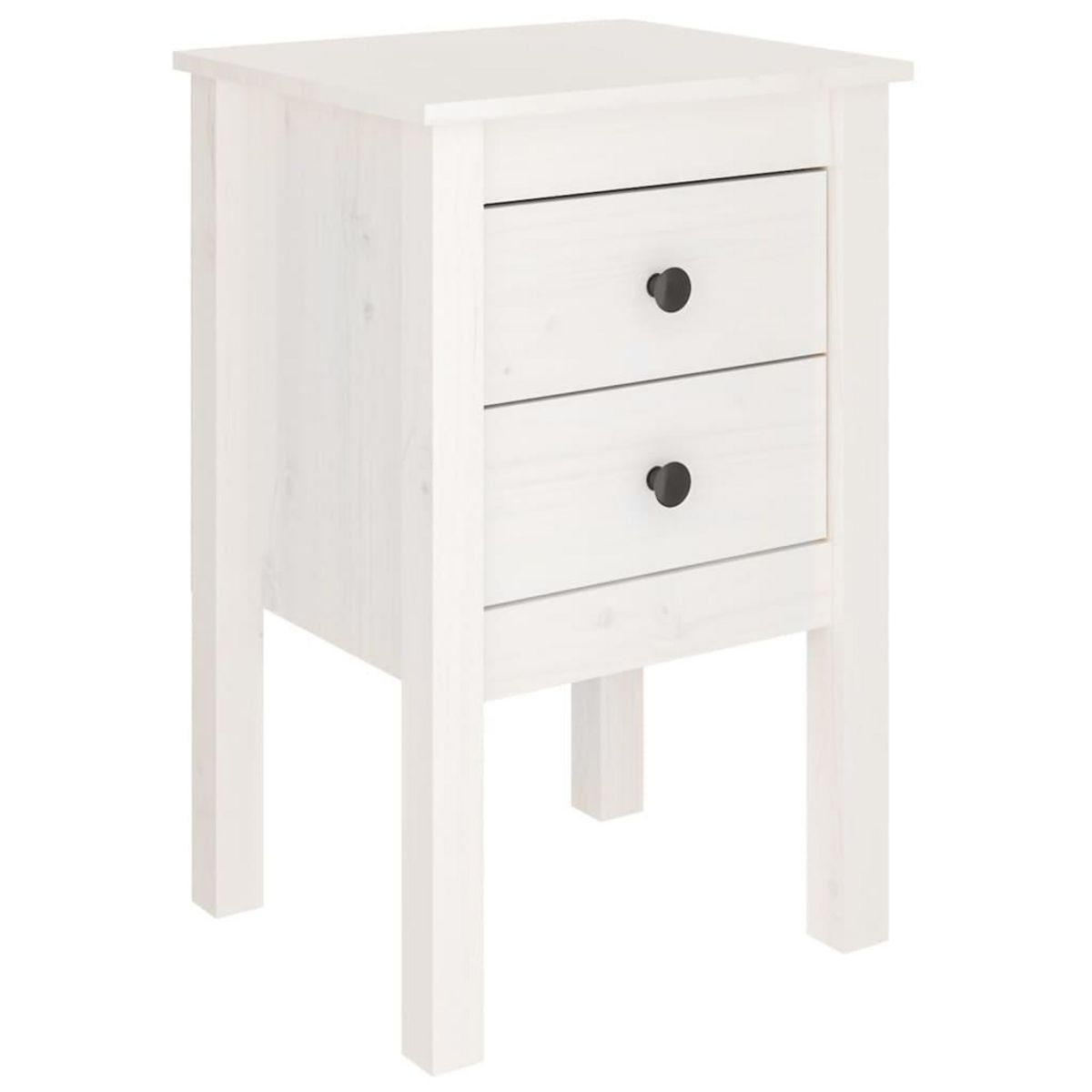 VIDAXL Table de chevet Blanc 40x35x61,5 cm Bois de pin massif