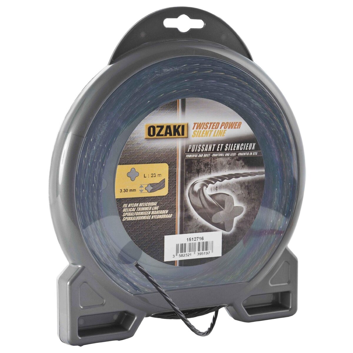 OzaKI Bobine fil nylon helicoidal 23m x 3.3mm