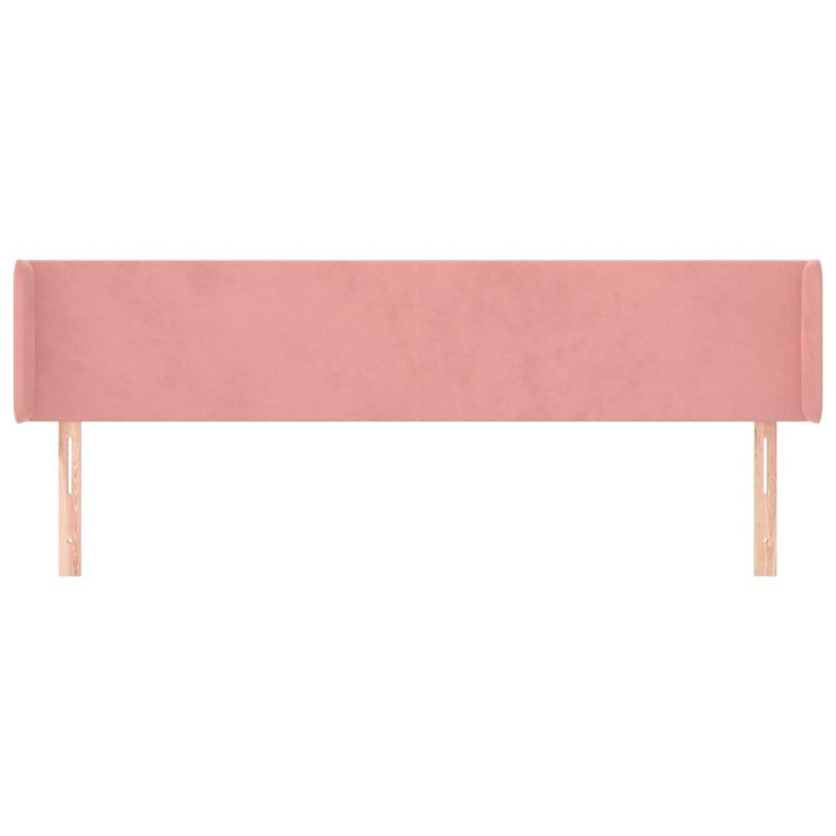 VIDAXL Tete de lit avec oreilles Rose 203x16x78/88 cm Velours