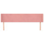 Voir la diapositive 3 : VIDAXL Tete de lit avec oreilles Rose 203x16x78/88 cm Velours