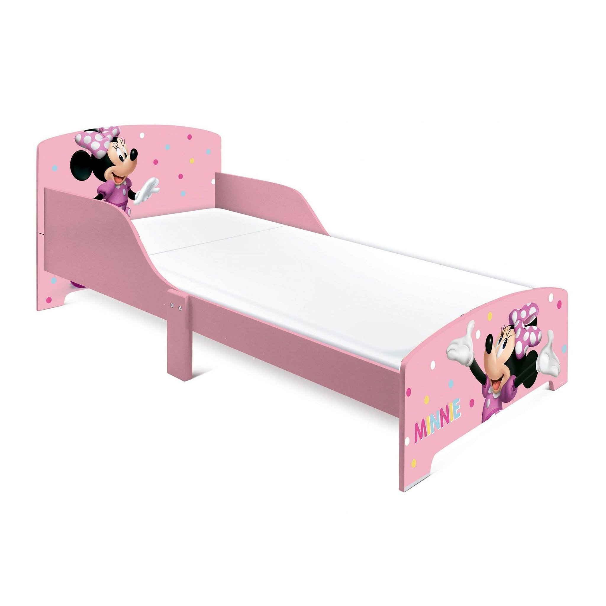 Voir la diapositive 3 : MINNIE Lit enfant minnie 70x140 cm - mdf rose