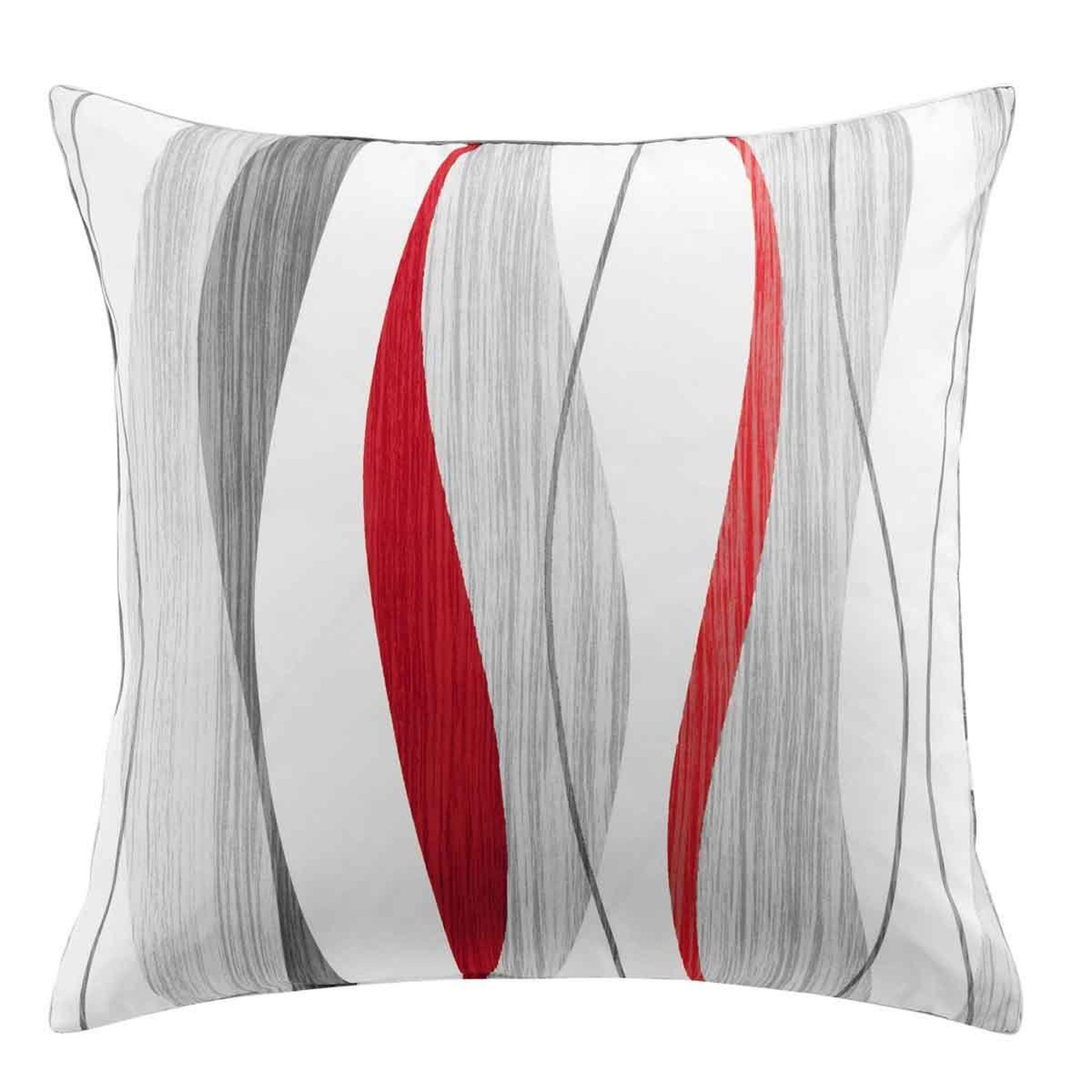 Douceur d'Intérieur Coussin déco  ondulys  60x60cm rouge