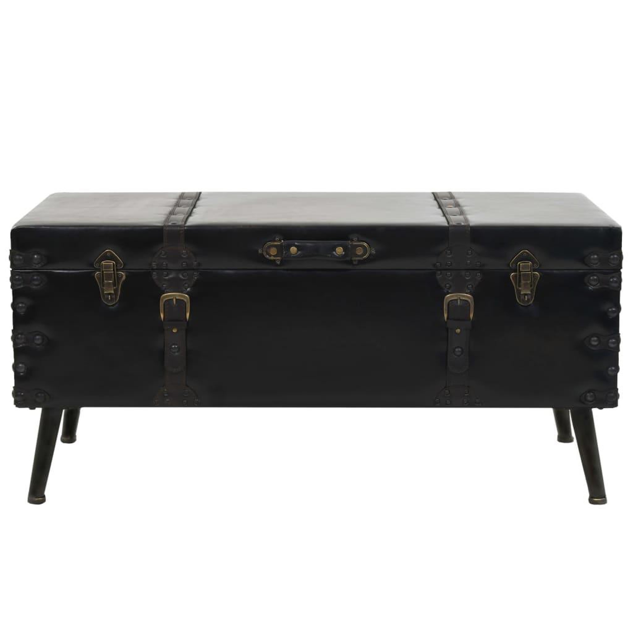 Voir la diapositive 2 : VIDAXL Table basse mdf et acier 102x51x48 cm