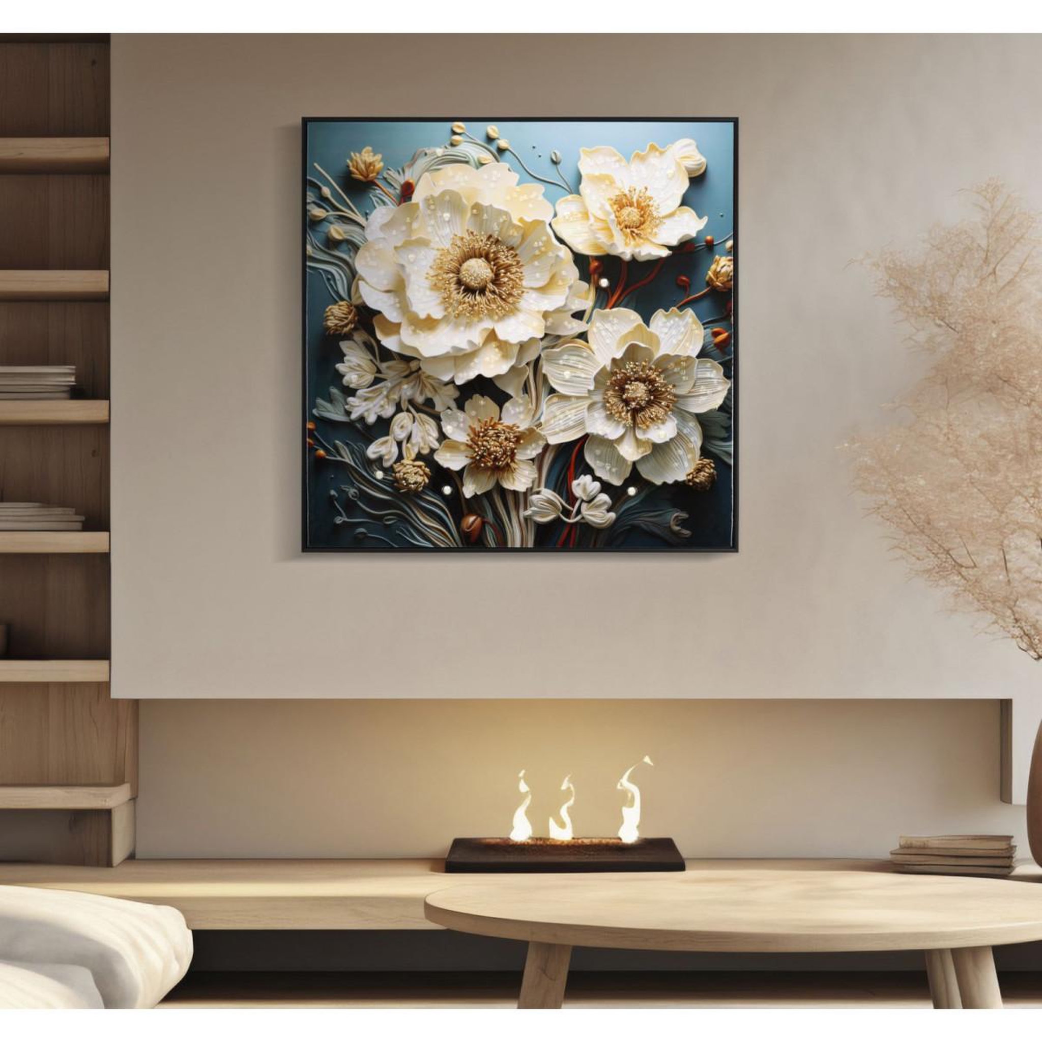 Voir la diapositive 6 : Paris Prix Tableau imprimé déco  narcie  82x82cm multicolore