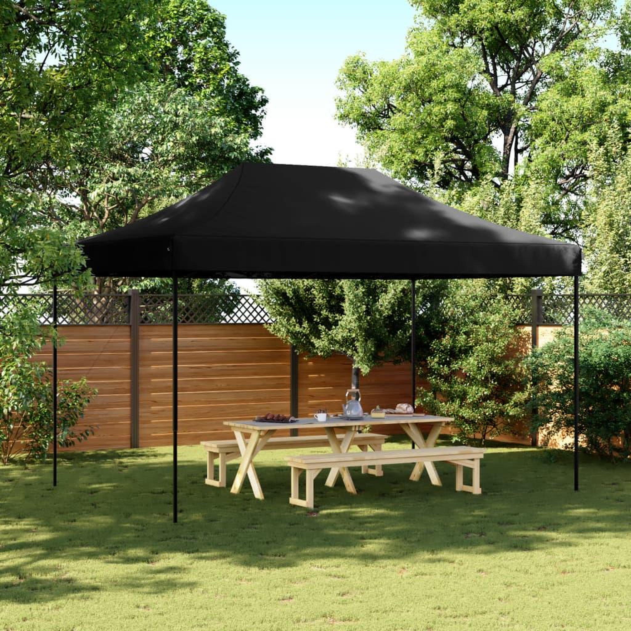 VIDAXL Tente de reception pliable escamotable noir 440x292x315 cm