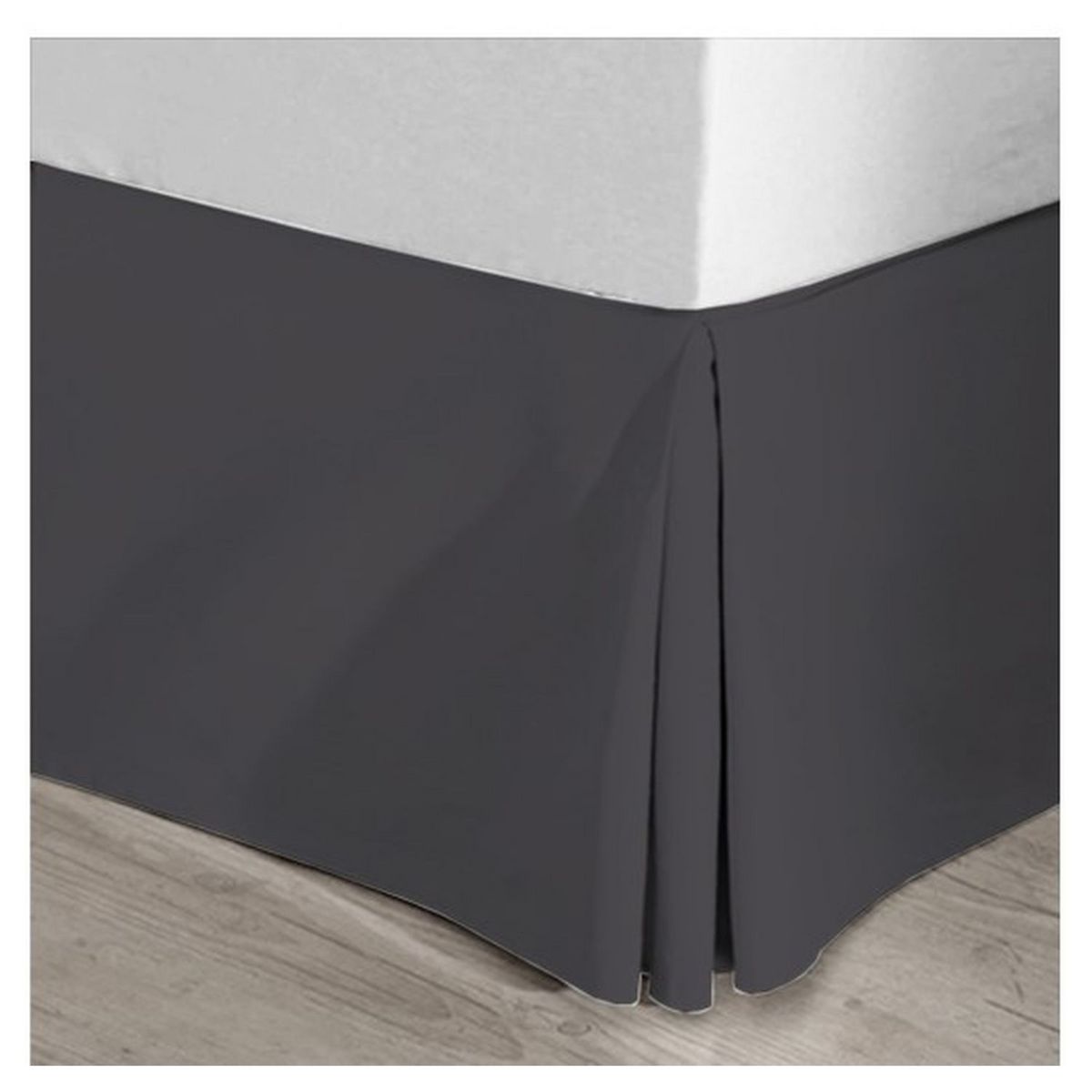 Cache sommier uni en coton 