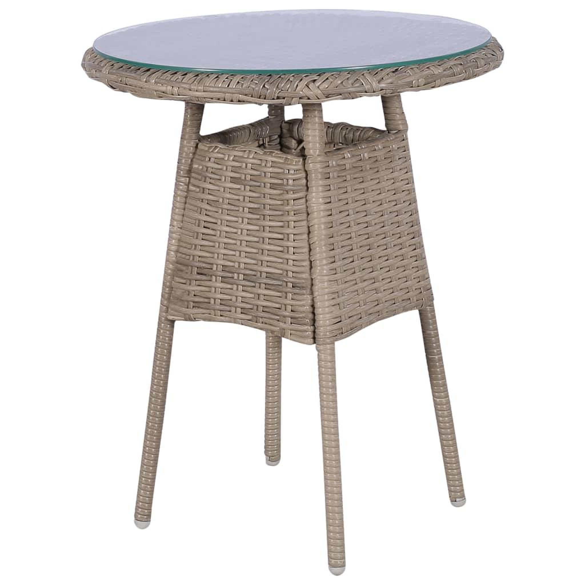 Voir la diapositive 3 : VIDAXL Ensemble bistro 3 pcs coussins oreillers Resine tressee Marron