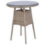 Voir la diapositive 3 : VIDAXL Ensemble bistro 3 pcs coussins oreillers Resine tressee Marron