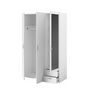 Voir la diapositive 3 : Armoire 3 portes 2 tiroirs 1 miroir L120cm DAISY