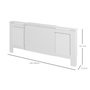 Voir la diapositive 3 : HOMCOM Cache-radiateur réglable motif nid d'abeille dim. 136-200L x 21,5l x 91,7H cm MDF blanc