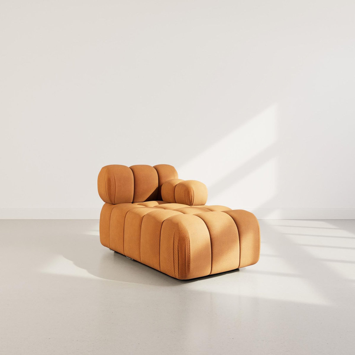 LISA DESIGN Ruby - module d'assise méridienne droite en velours texturé