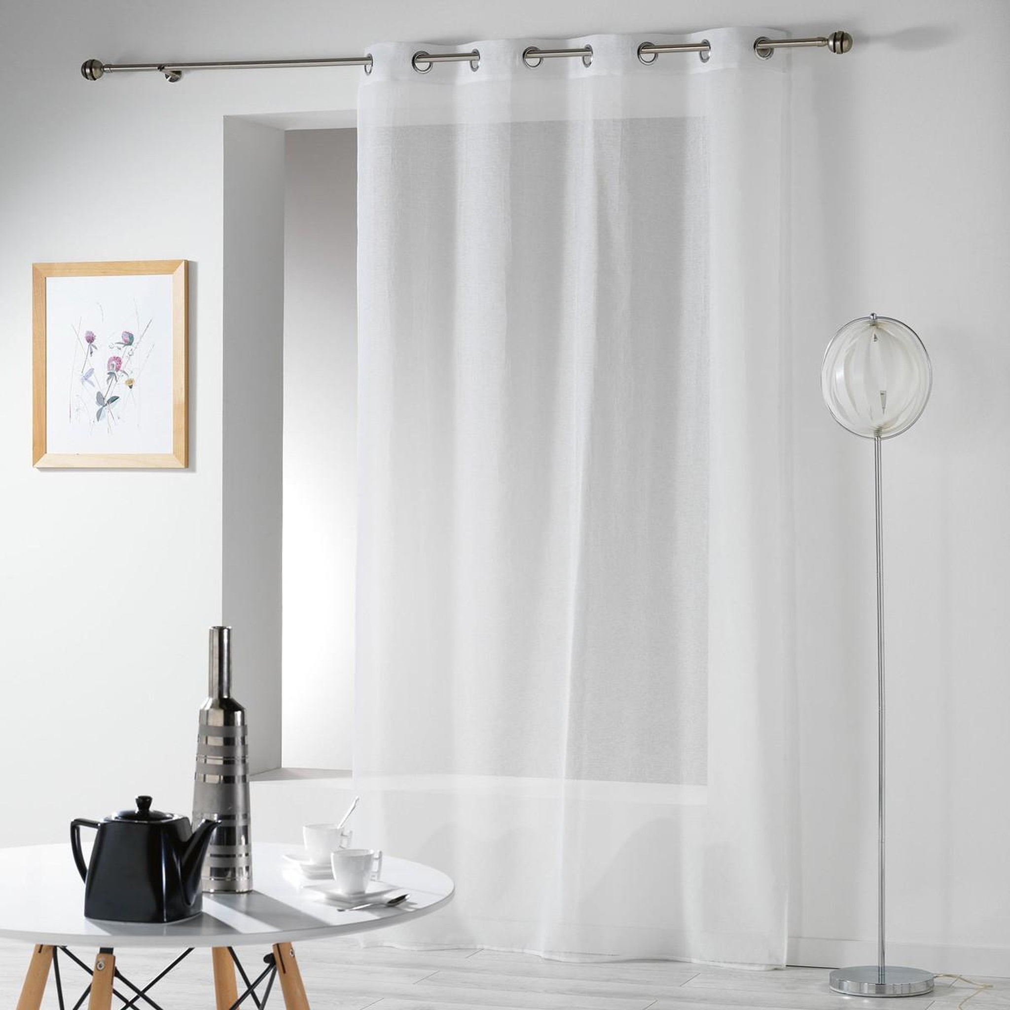 Douceur d'Intérieur Rideau voilage  telma  140x280cm blanc
