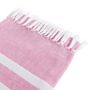 Voir la diapositive 2 : ACTUEL Foutah de plage en coton 180g/m² finition frange SAND