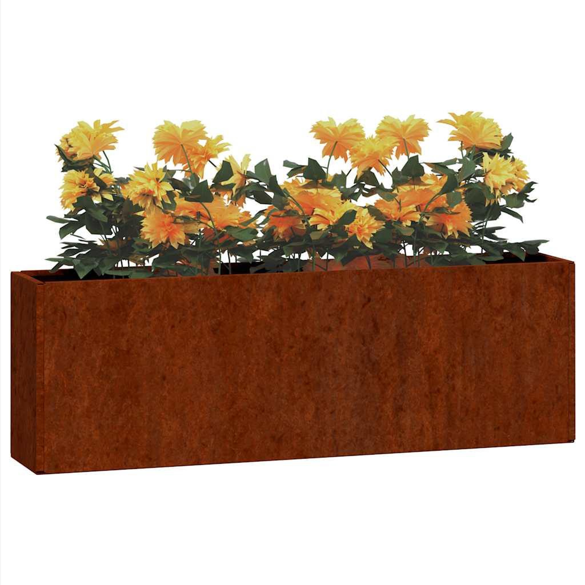 Voir la diapositive 3 : VIDAXL Jardinieres murales 2 pcs rouille acier corten 53x10x17 cm