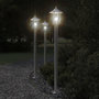 Voir la diapositive 1 : VIDAXL Lampadaire d'exterieur argente 120 cm acier inoxydable