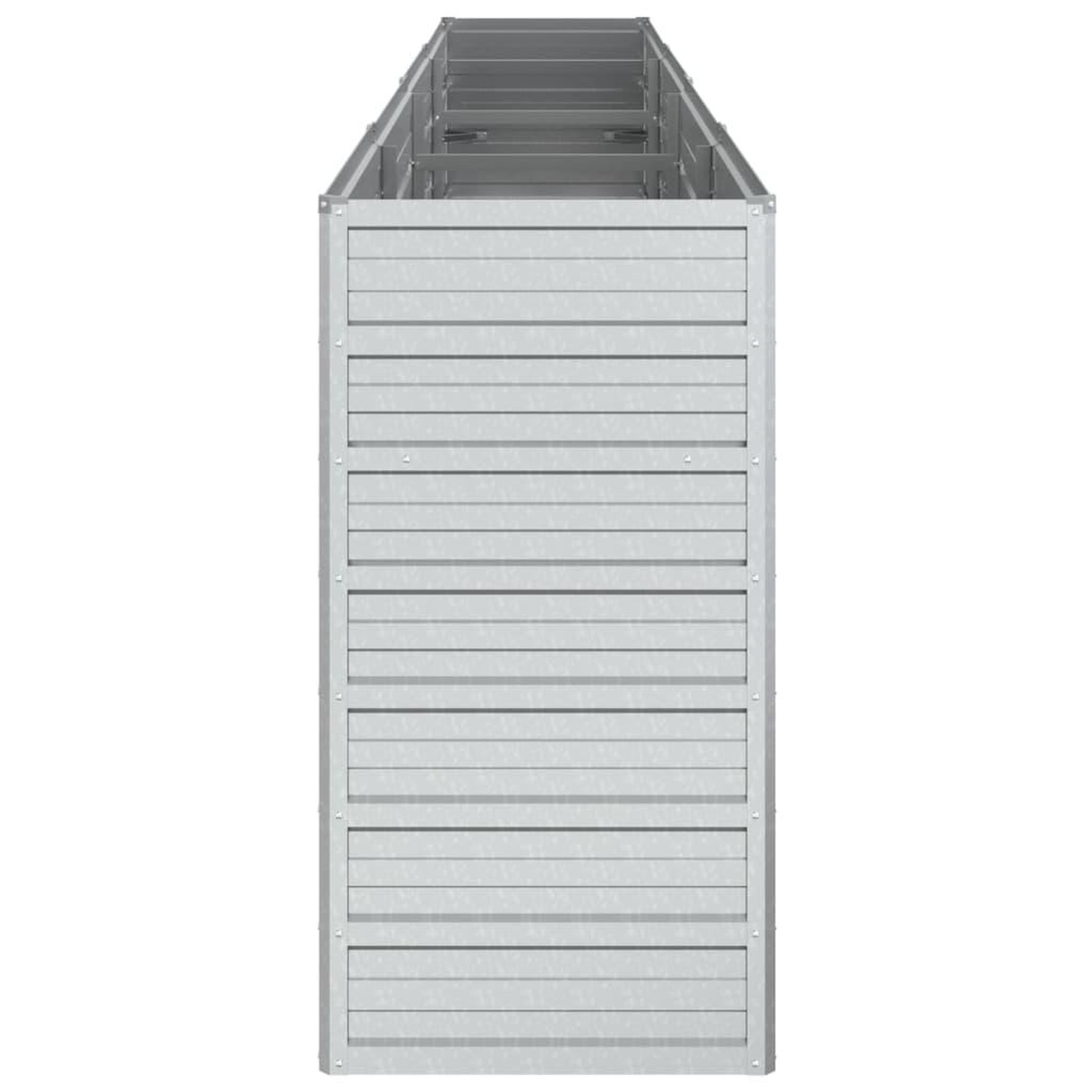 Voir la diapositive 5 : VIDAXL Lit sureleve de jardin 320x40x77 cm Acier galvanise Argente