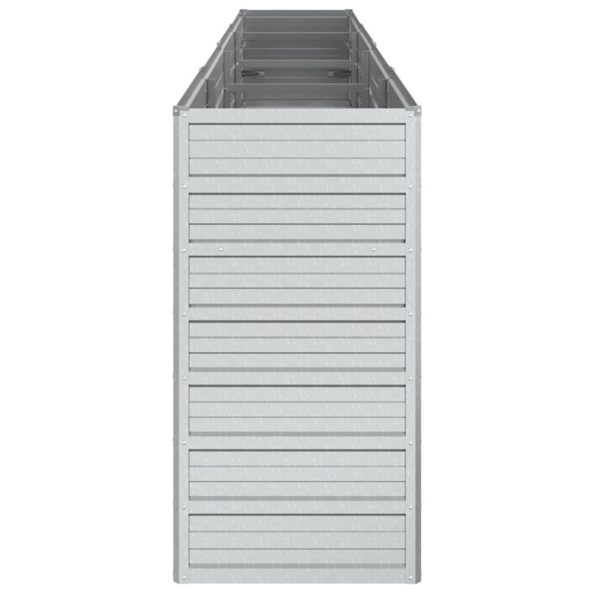 VIDAXL Lit sureleve de jardin 320x40x77 cm Acier galvanise Argente