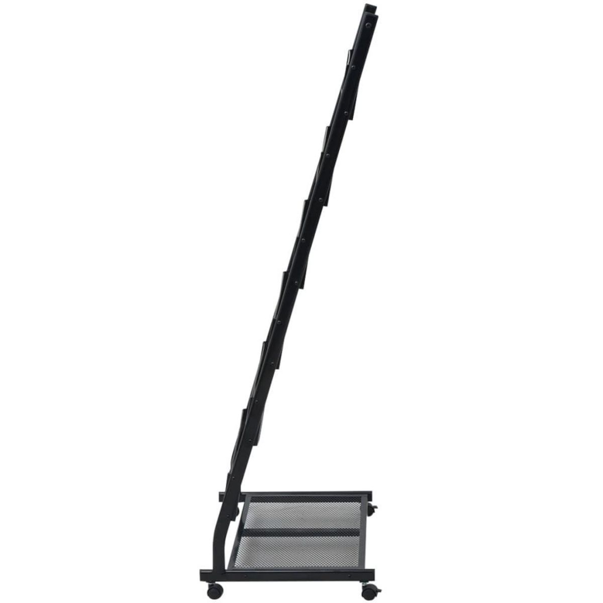 VIDAXL Porte-revues 47,5 x 43 x 133 cm Noir A4