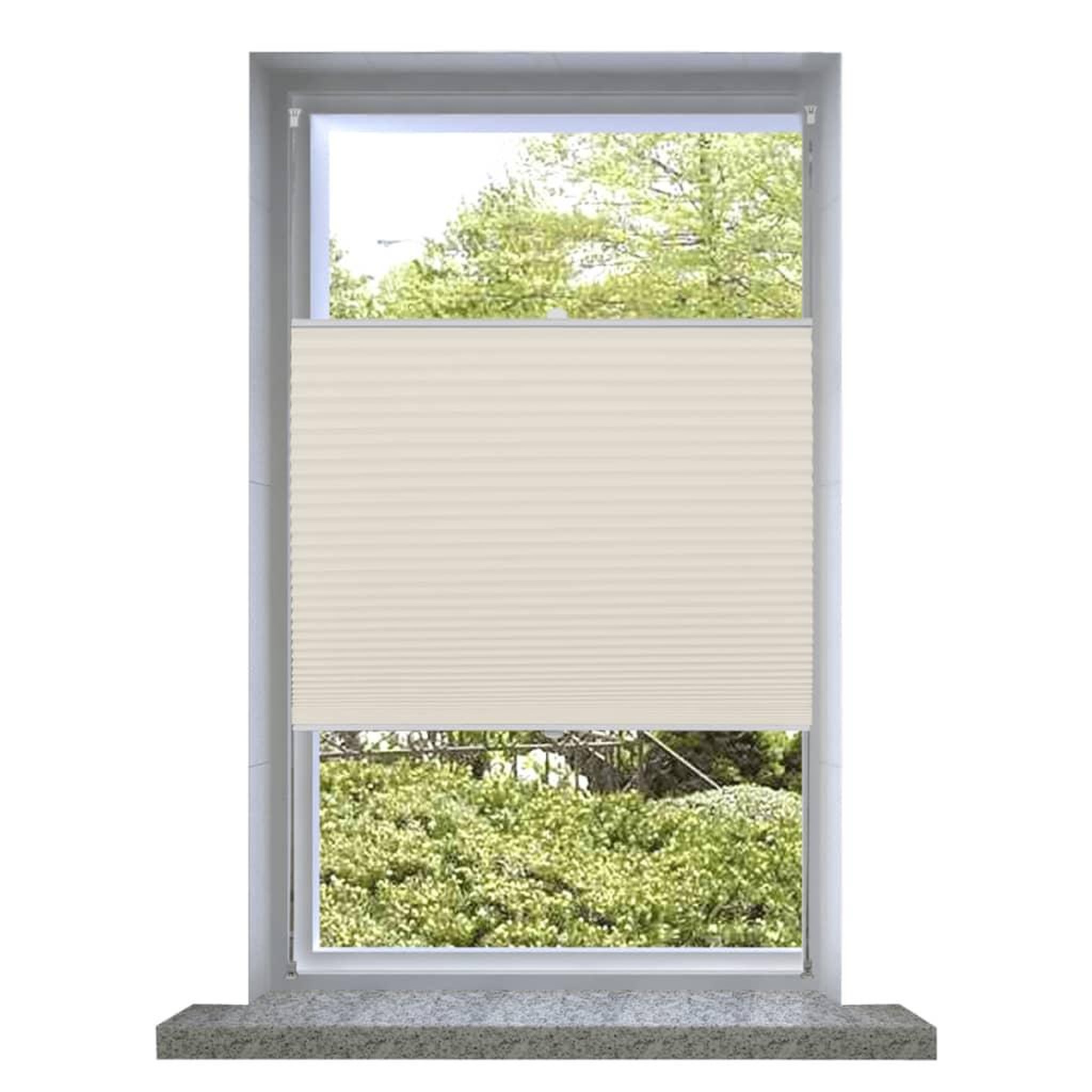 Voir la diapositive 1 : VIDAXL Store plisse 70x125 cm Creme