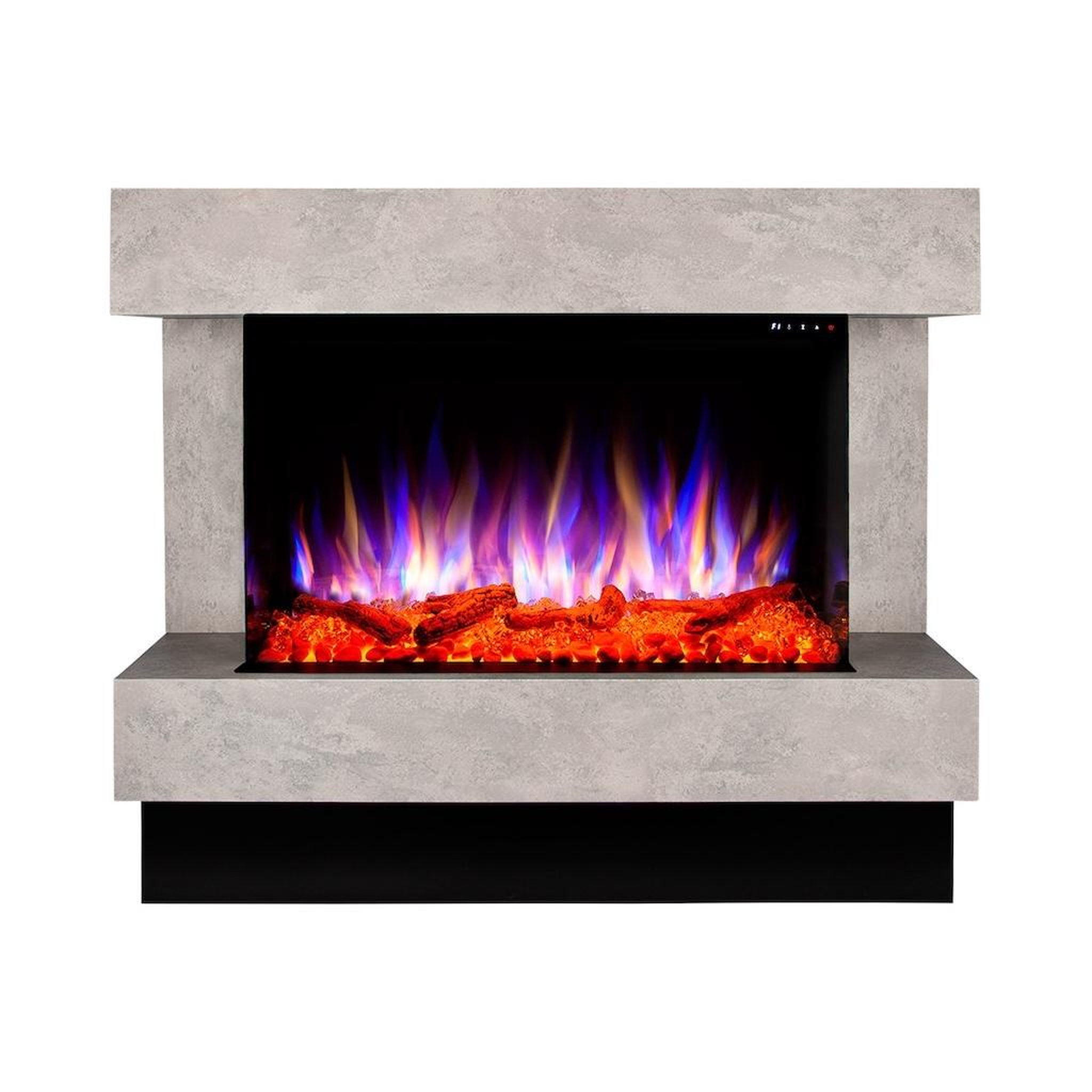 ARTFLAME Cheminée électrique - glow & haiti 33 - 1500 w - multicolore - gris foncé