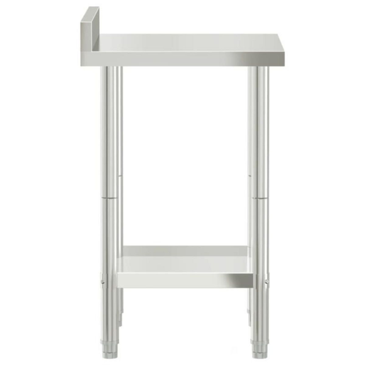 VIDAXL Table de travail de cuisine avec dosseret 55x55x93 cm inox