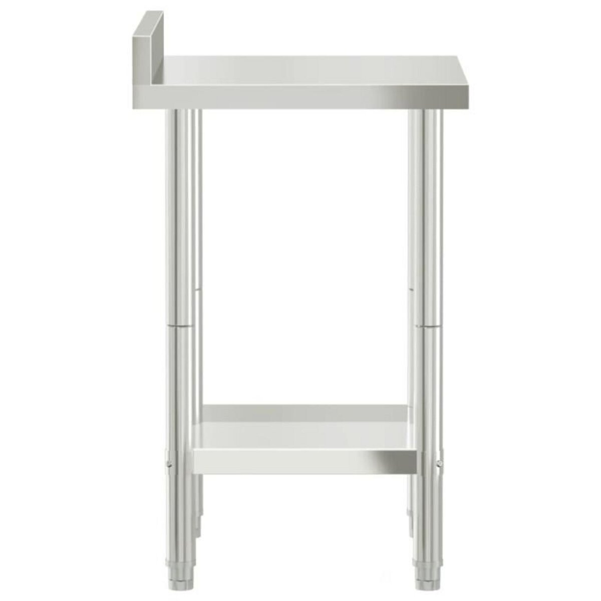 VIDAXL Table de travail de cuisine avec dosseret 55x55x93 cm inox