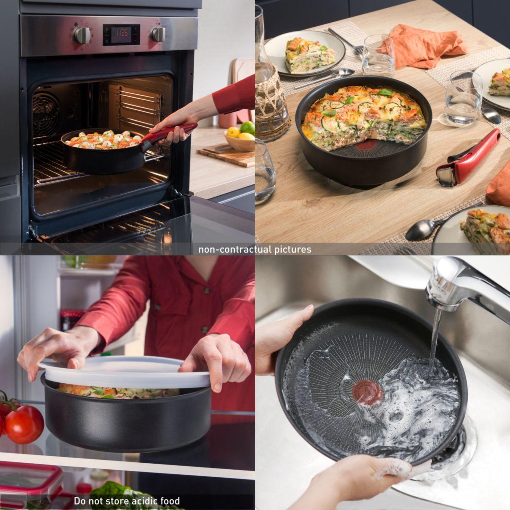 Voir la diapositive 3 : TEFAL Batterie de cuisine ingenio generous cook 8pcs