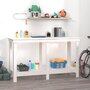 Voir la diapositive 1 : VIDAXL Banc de travail Blanc 140x50x80 cm Bois de pin massif
