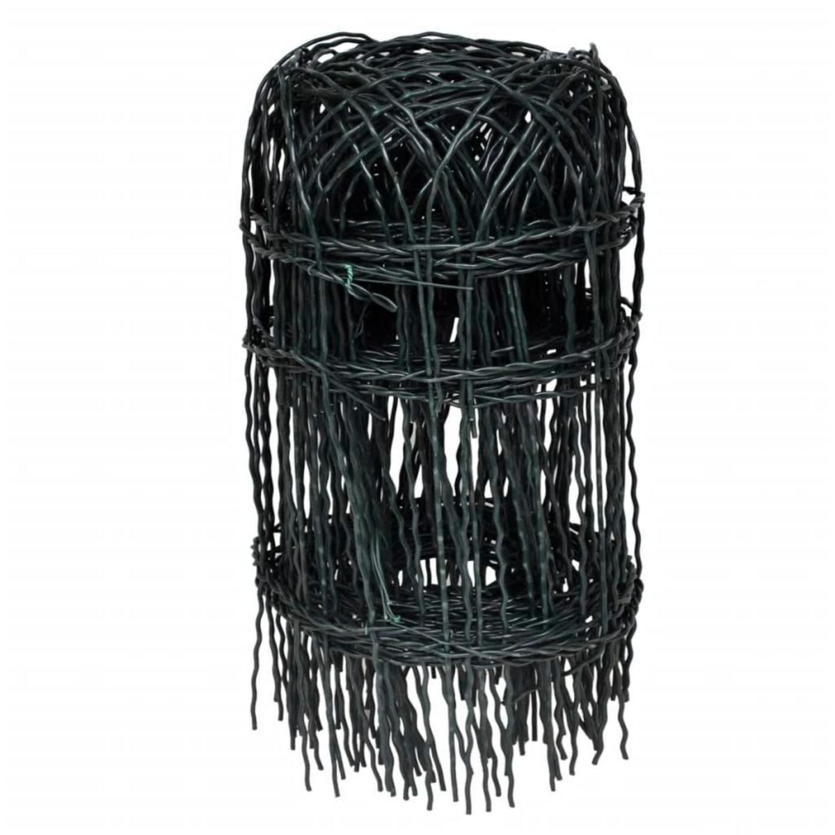 VIDAXL Bordure de pelouse Fer enduit de poudre 25x0,4 m