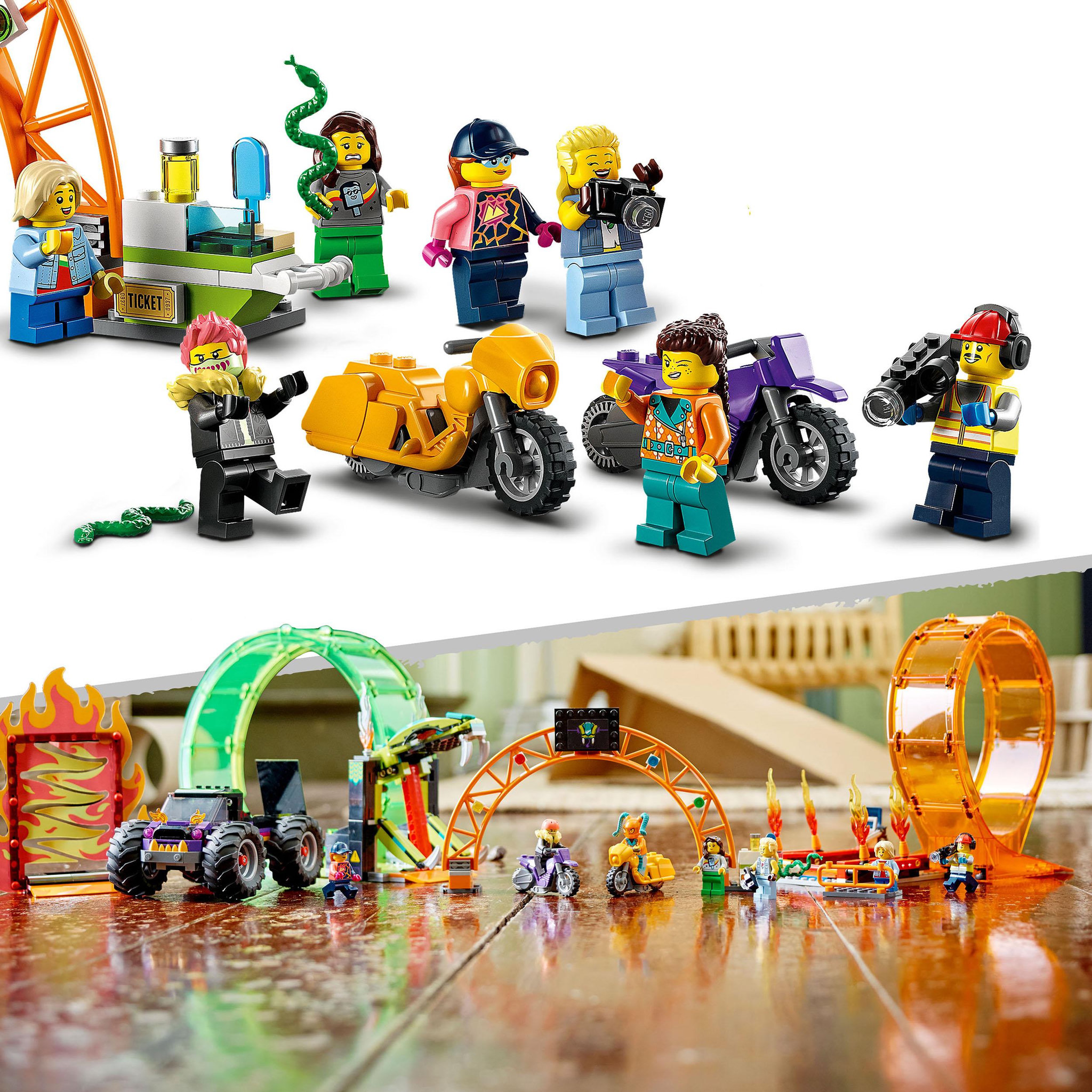 Voir la diapositive 7 : LEGO City 60339 L&rsquo;Arène de Cascade avec Double Looping, Jouet de Monster Truck