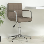 VIDAXL Chaise pivotante de bureau Taupe Tissu
