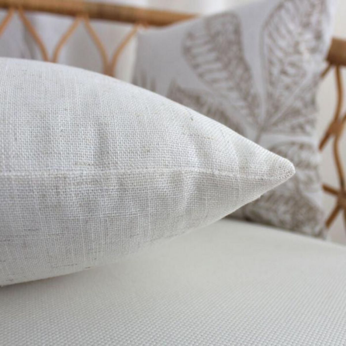 Paris Prix Coussin Déco Uni  Natura  40x40cm Blanc