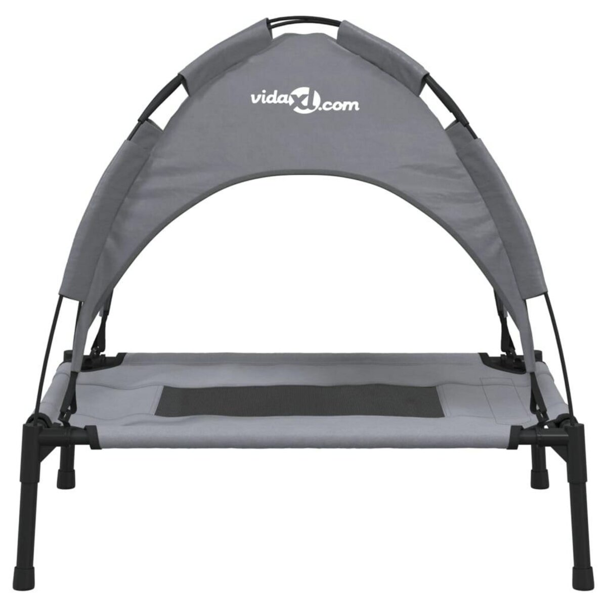 VIDAXL Lit pour chien avec auvent anthracite tissu Oxford et acier