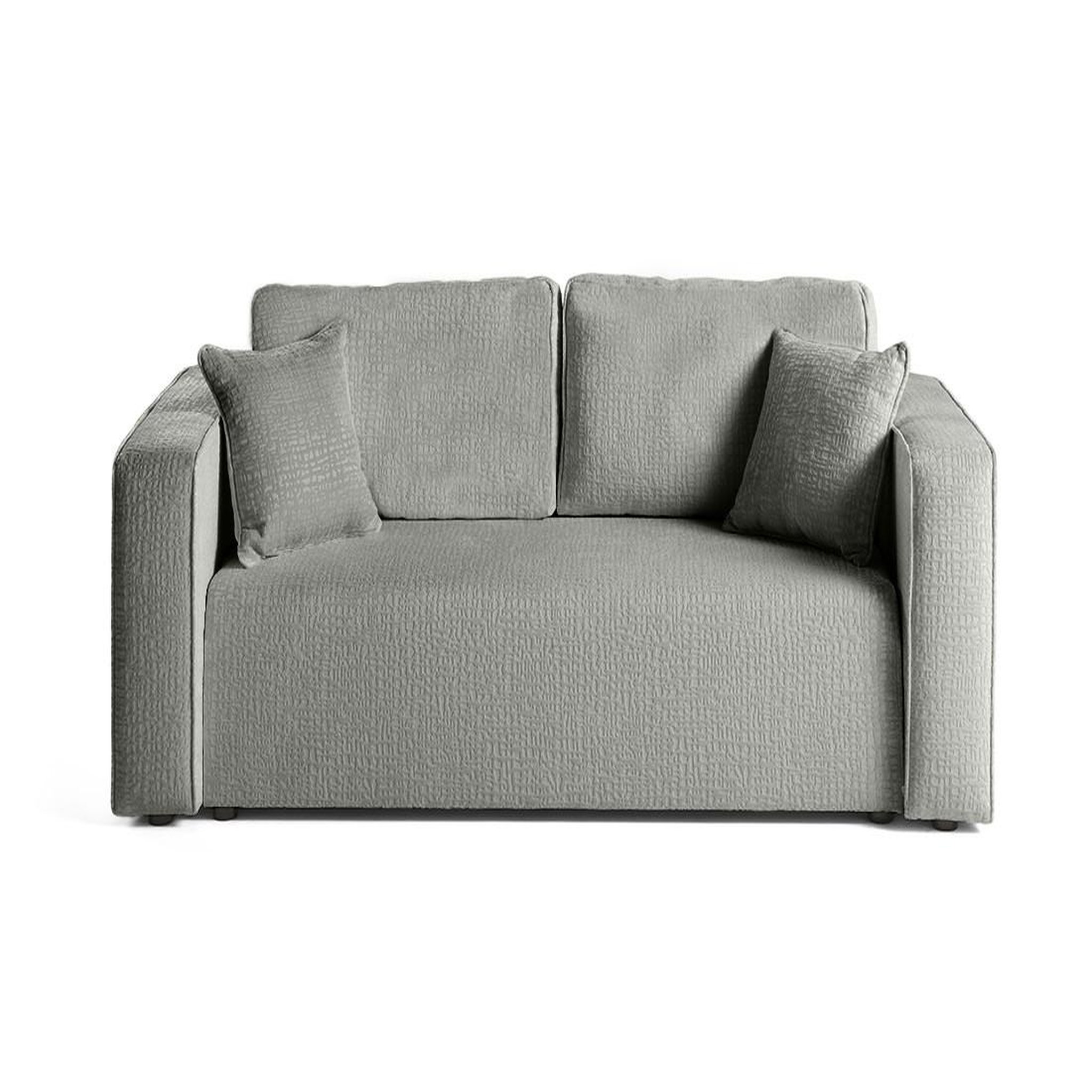 Voir la diapositive 1 : BEST MOBILIER Topaze - canapé droit 2 places - en tissu velours relief