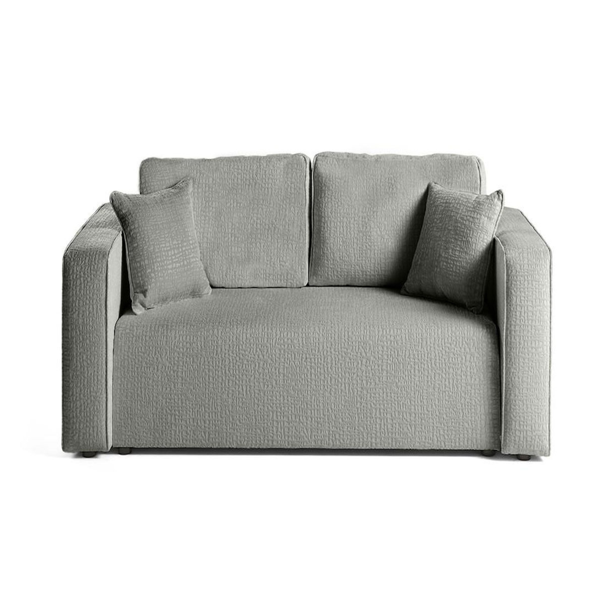 BEST MOBILIER Topaze - canapé droit 2 places - en tissu velours relief