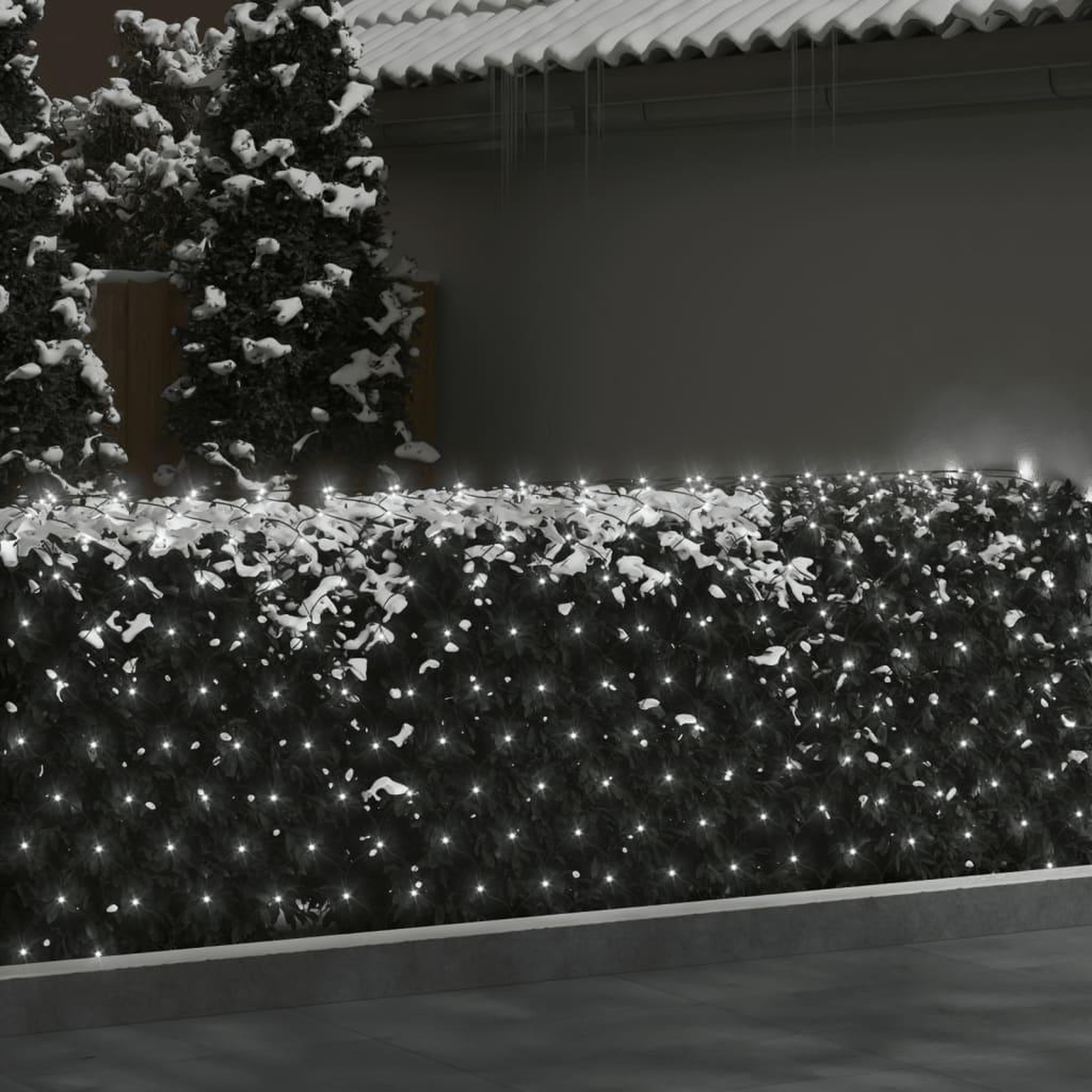 Voir la diapositive 3 : VIDAXL Filet lumineux blanc froid de Noël 3x3 m 306 LED Int/ext