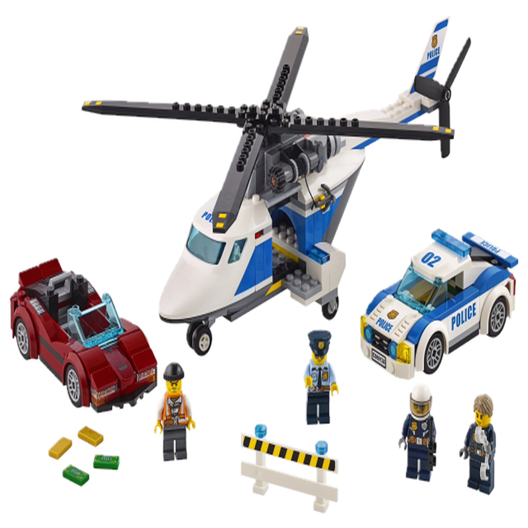 Voir la diapositive 2 : LEGO City 60138 - La course-poursuite en hélicoptère