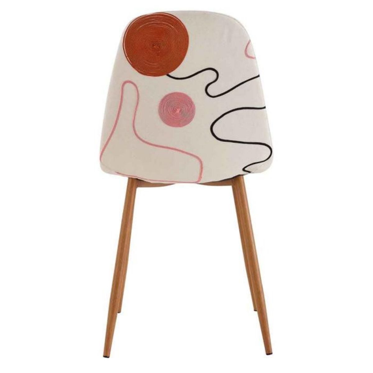 Paris Prix Lot de 4 Chaises Design  Poésie  86cm Multicolore