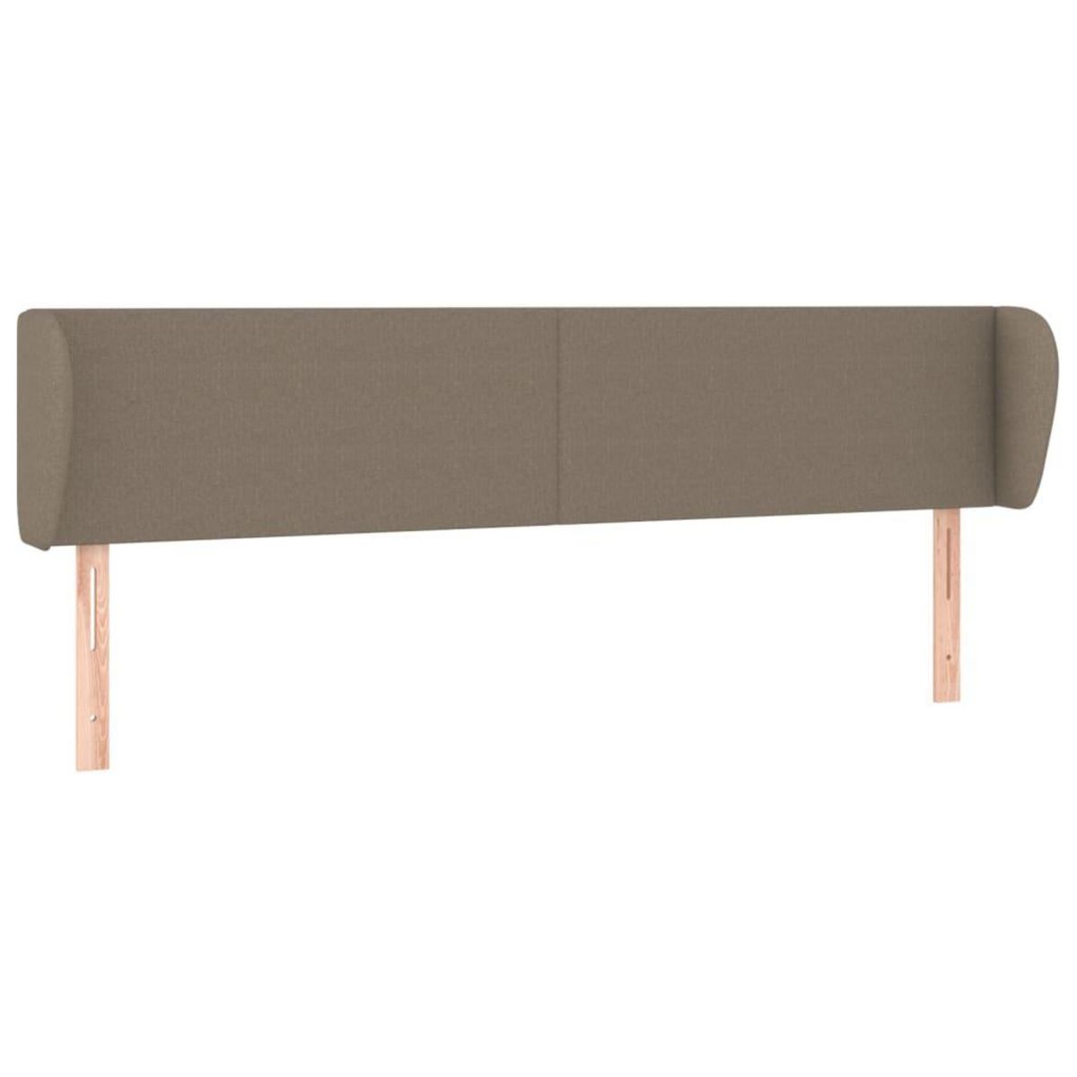 VIDAXL Tete de lit avec oreilles Taupe 203x23x78/88 cm Tissu